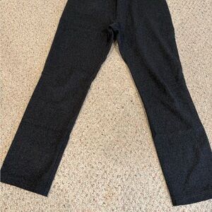 ibex Dark Gray Straight Leg Wool Blend Pants